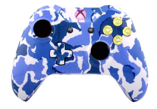 Blue Camo Hydro-Dipped Xbox On