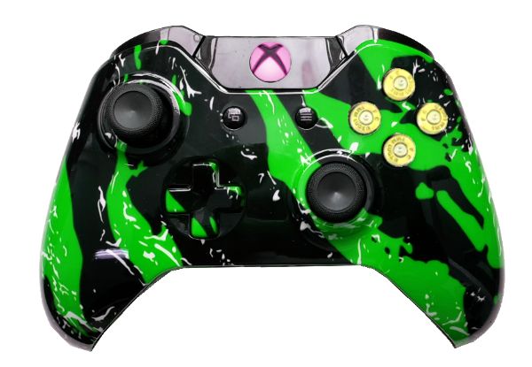 Green Splatter Hydro-Dipped Xb