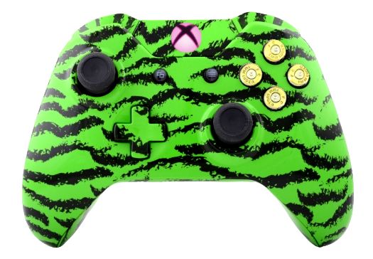 Green Tiger Hydro-Dipped Xbox 