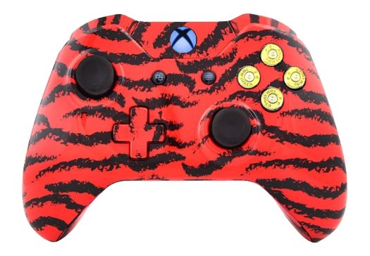 Red Tiger Hydro-Dipped Xbox On