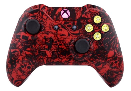 Crazy Red Skull Hydro-Dipped X