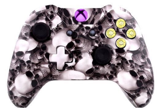 Big White Skull Hydro-Dipped X