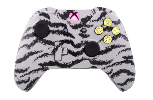 White Tiger Hydro-Dipped Xbox 