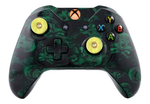 Mad Green Skull Hydro-Dipped X