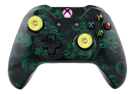 Mad Green Skull Hydro-Dipped X
