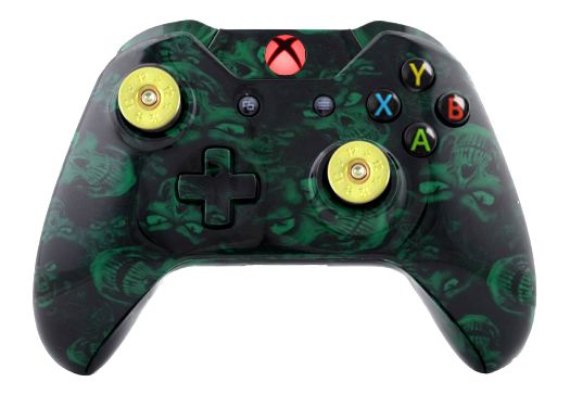 Mad Green Skull Hydro-Dipped X