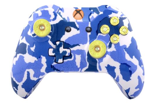 Blue Camo Hydro-Dipped Xbox On