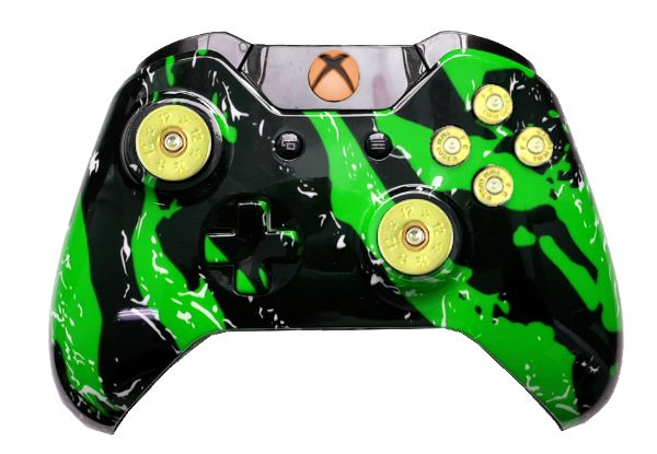 Green Splatter Hydro-Dipped Xb