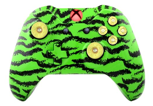 Green Tiger Hydro-Dipped Xbox 