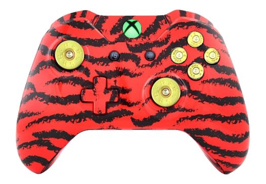 Red Tiger Hydro-Dipped Xbox On
