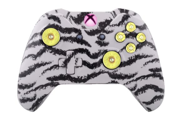 White Tiger Hydro-Dipped Xbox 