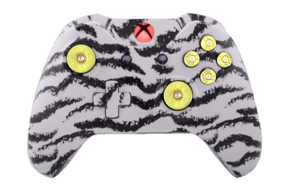 White Tiger Hydro-Dipped Xbox 