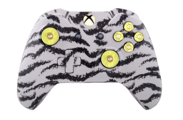 White Tiger Hydro-Dipped Xbox 