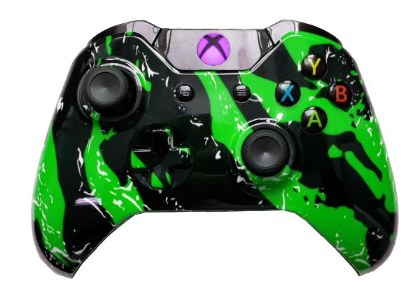 Green Splatter Hydro-Dipped Xb