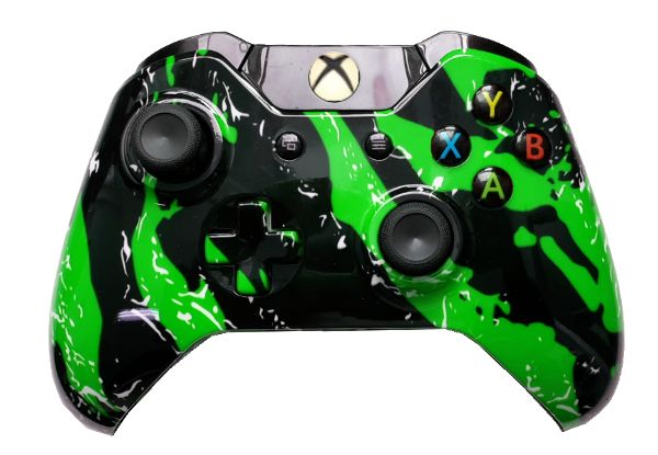 Green Splatter Hydro-Dipped Xb