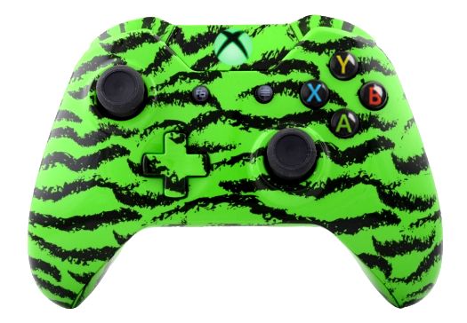 Green Tiger Hydro-Dipped Xbox 