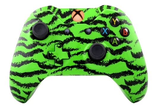 Green Tiger Hydro-Dipped Xbox 