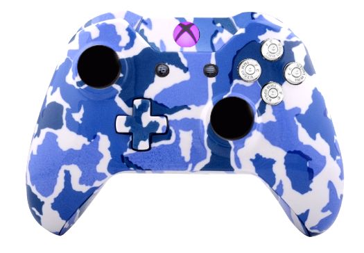 Blue Camo Hydro-Dipped Xbox On