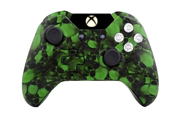 Big Green Skull Hydro-Dipped X