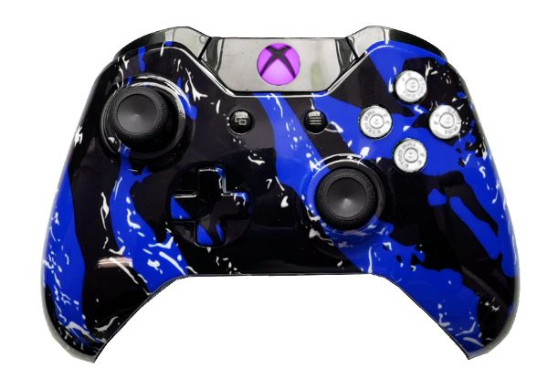 Blue Splatter Hydro-Dipped Xbo