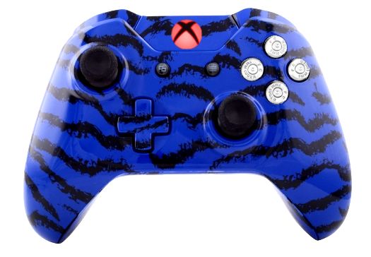 Blue Tiger Hydro-Dipped Xbox O