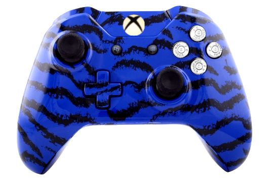 Blue Tiger Hydro-Dipped Xbox O