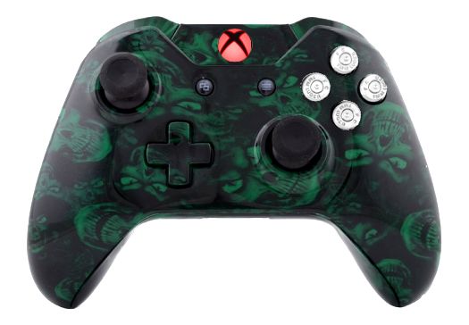 Mad Green Skull Hydro-Dipped X