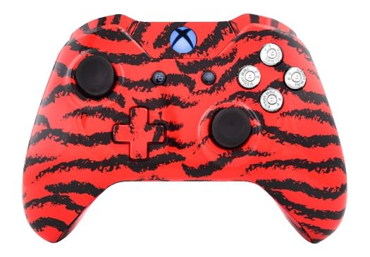 Red Tiger Hydro-Dipped Xbox On