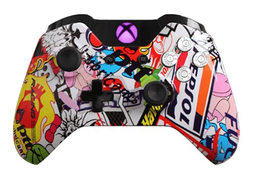 Sticker Bomb Hydro-Dipped Xbox