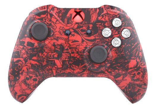 Crazy Red Skull Hydro-Dipped X