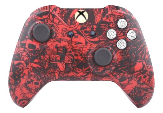 Crazy Red Skull Hydro-Dipped X