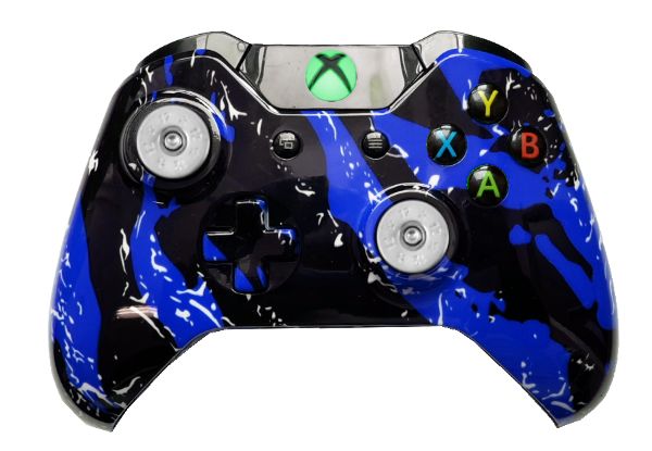 Blue Splatter Hydro-Dipped Xbo