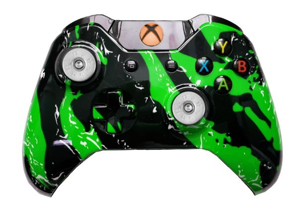 Green Splatter Hydro-Dipped Xb