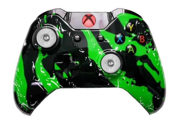 Green Splatter Hydro-Dipped Xb