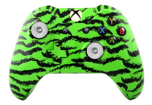 Green Tiger Hydro-Dipped Xbox 