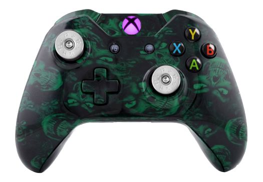 Mad Green Skull Hydro-Dipped X