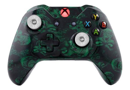 Mad Green Skull Hydro-Dipped X