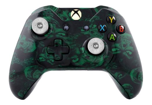 Mad Green Skull Hydro-Dipped X