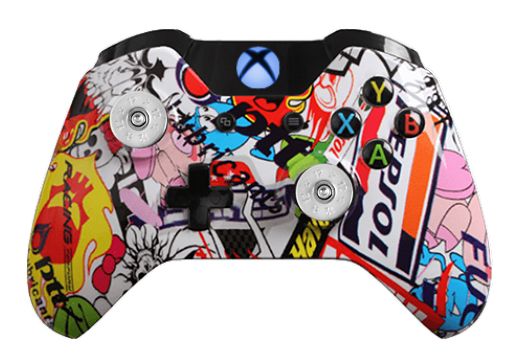 Sticker Bomb Hydro-Dipped Xbox