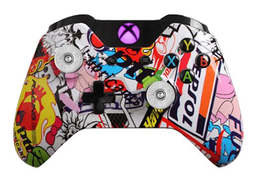 Sticker Bomb Hydro-Dipped Xbox