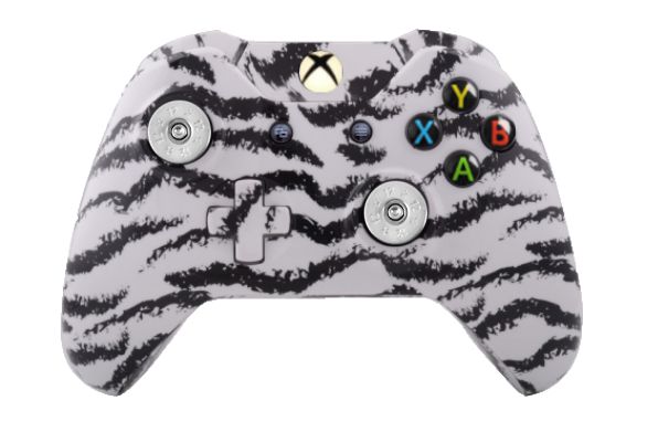 White Tiger Hydro-Dipped Xbox 