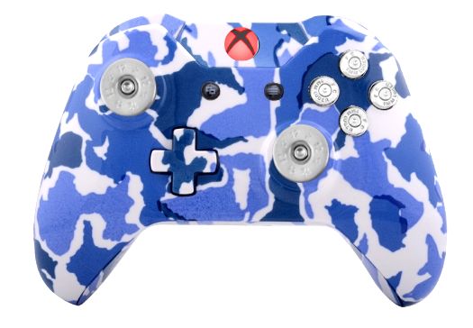 Blue Camo Hydro-Dipped Xbox On