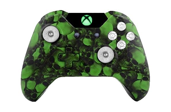 Big Green Skull Hydro-Dipped X