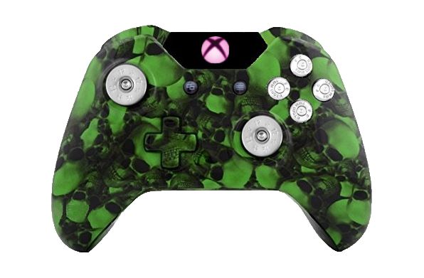 Big Green Skull Hydro-Dipped X