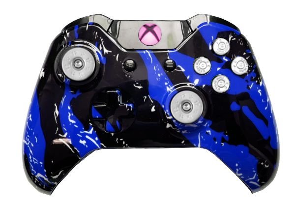 Blue Splatter Hydro-Dipped Xbo