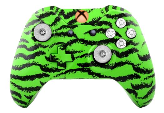 Green Tiger Hydro-Dipped Xbox 