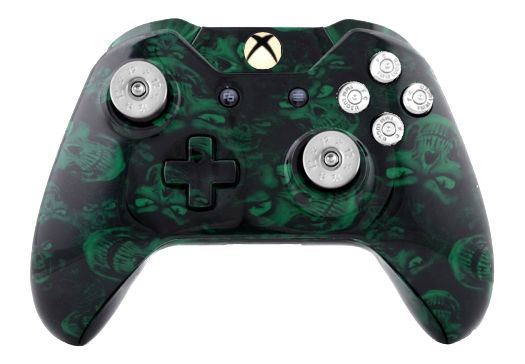 Mad Green Skull Hydro-Dipped X