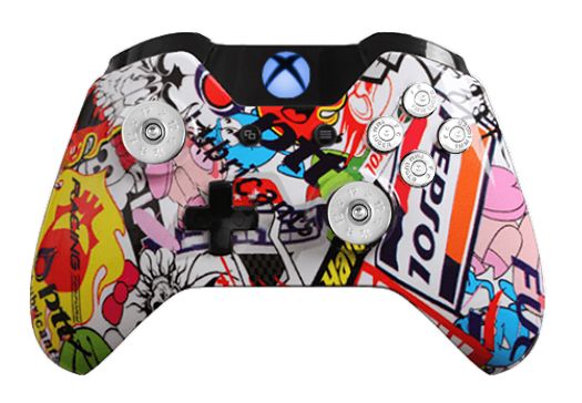 Sticker Bomb Hydro-Dipped Xbox