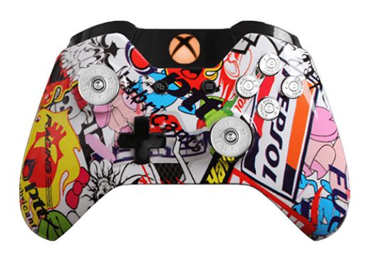 Sticker Bomb Hydro-Dipped Xbox