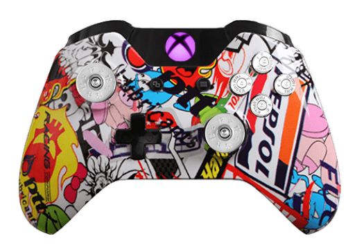 Sticker Bomb Hydro-Dipped Xbox